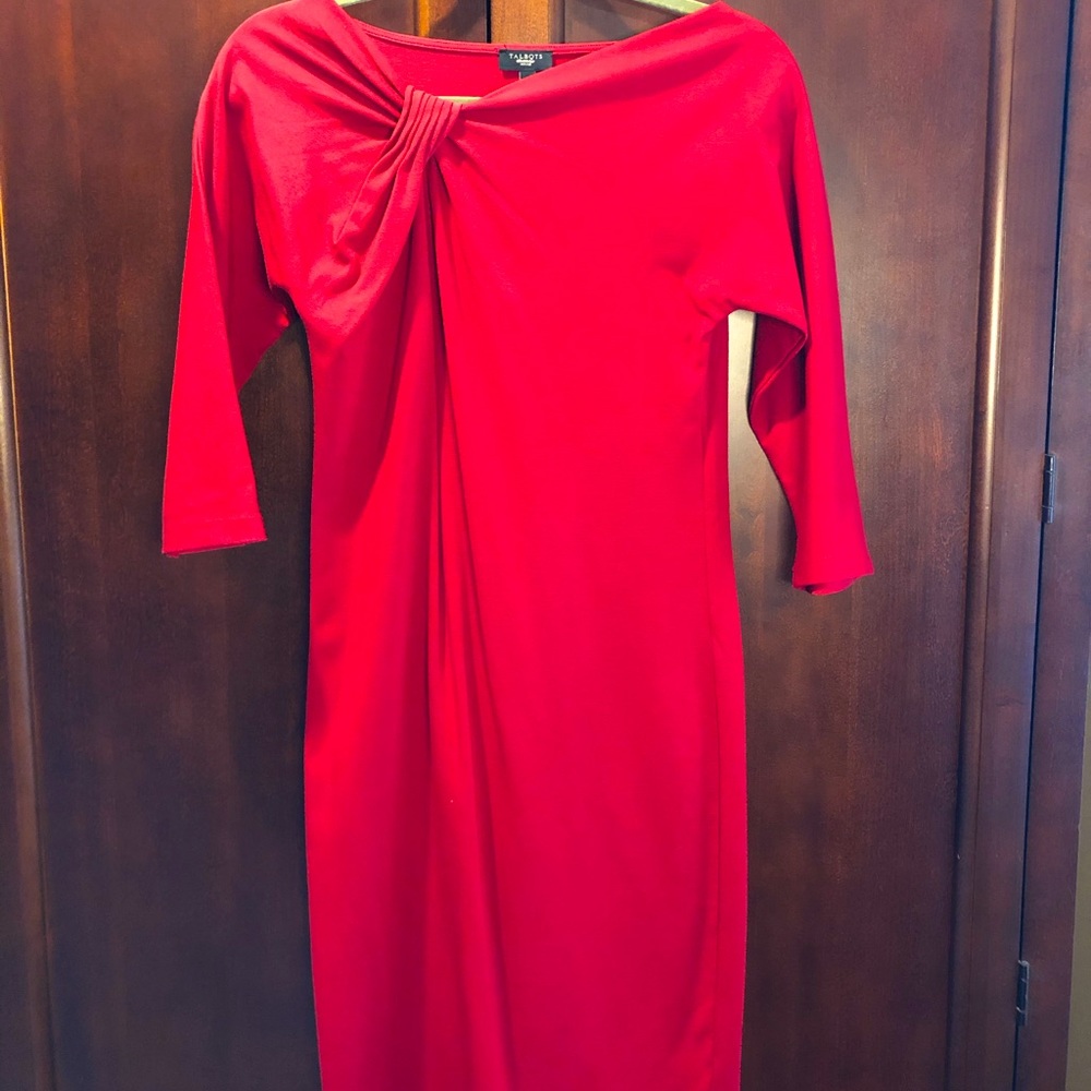 Talbots Red Petite Dress